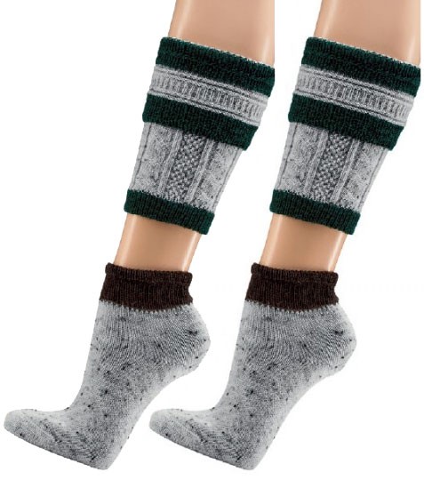 Traditional Socks, 2-pieces, Dark Green