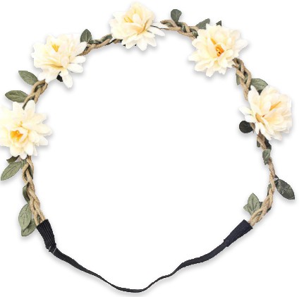 Haarband mit hellgelben Blüten