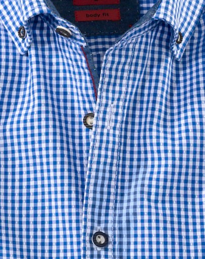 Olymp Shirt Traditioneel shirt blauw / wit