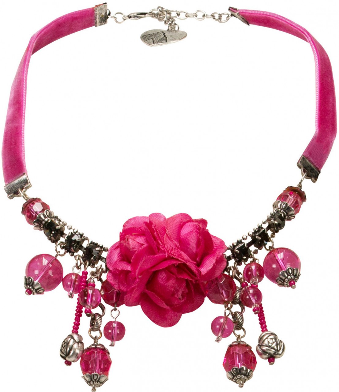Blüten-Collier Rosalie pink