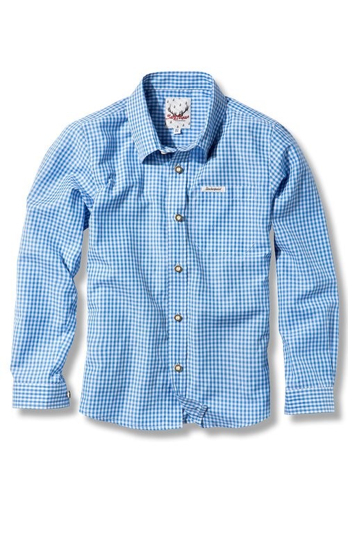 Traditioneel shirt Dave jr. in het blauw