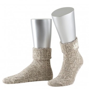 Short Traditional Socks with embroidered Edelweiß