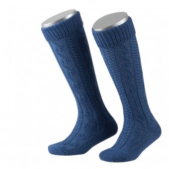 Childrens Stockings with knee tie in blue