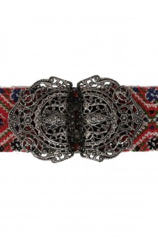Traditional belt Ewa red silver
