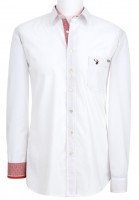 Vorschau: Herrenhemd Askot weiß-rot