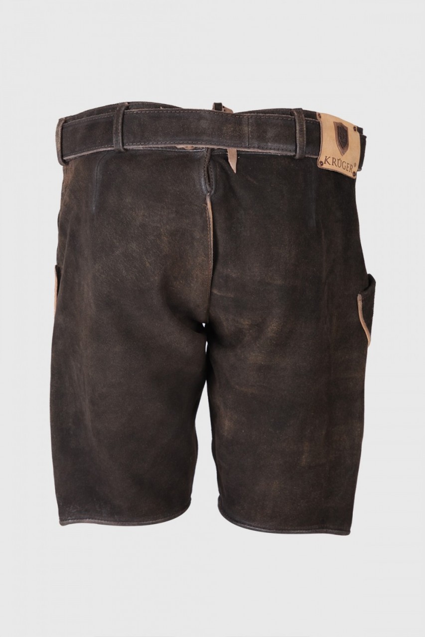 Shawn leather pants dark brown