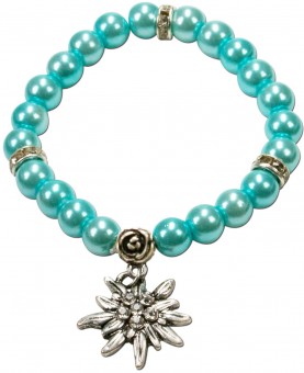 Bracelet en perles Laura edelweiss turquoise