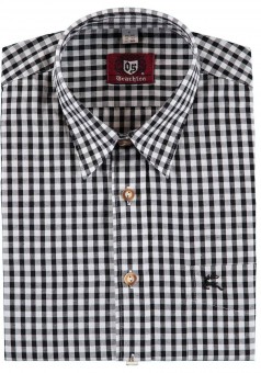 Traditional Shirt Bertl black-chequered
