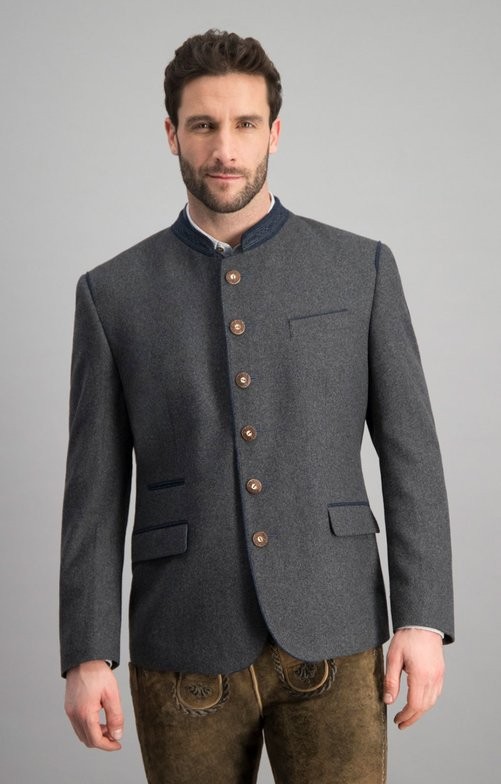 Traditional jacket Titus in gray