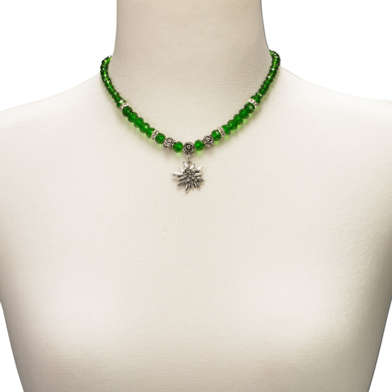Podgląd: Naszyjnik z pereł mały zielony szarotka