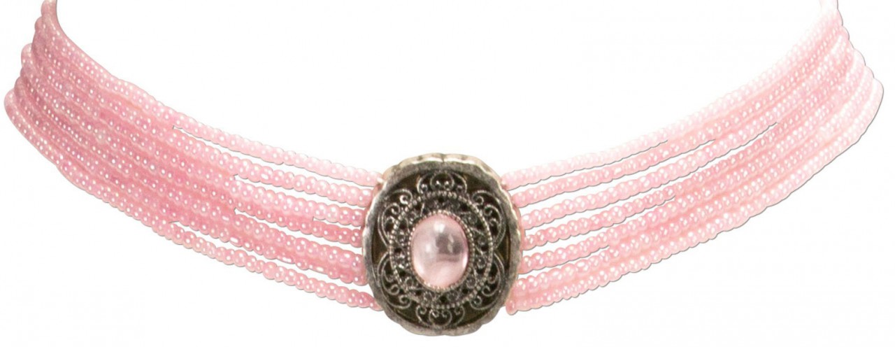 Vorschau: Perlenkropfkette Alice rosa