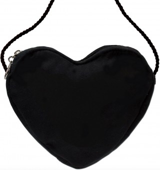 Herz Trachtentasche schwarz