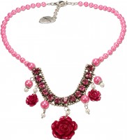 Vorschau: Perlenkette Blütentraum pink