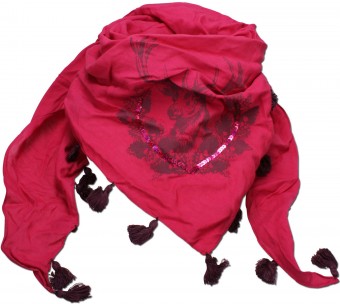 Driehoek traditionele doek herten roze