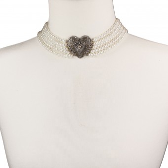 Pearl-Necklace Eugenie off-white