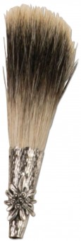 Traditional Brooch Badger Hair Edelweiß