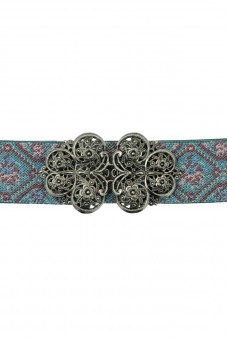 Traditional Belt Isa blue silver
