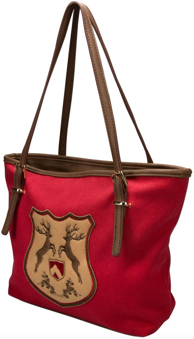 Vorschau: Trachten Handtasche mit Hirschwappen rot