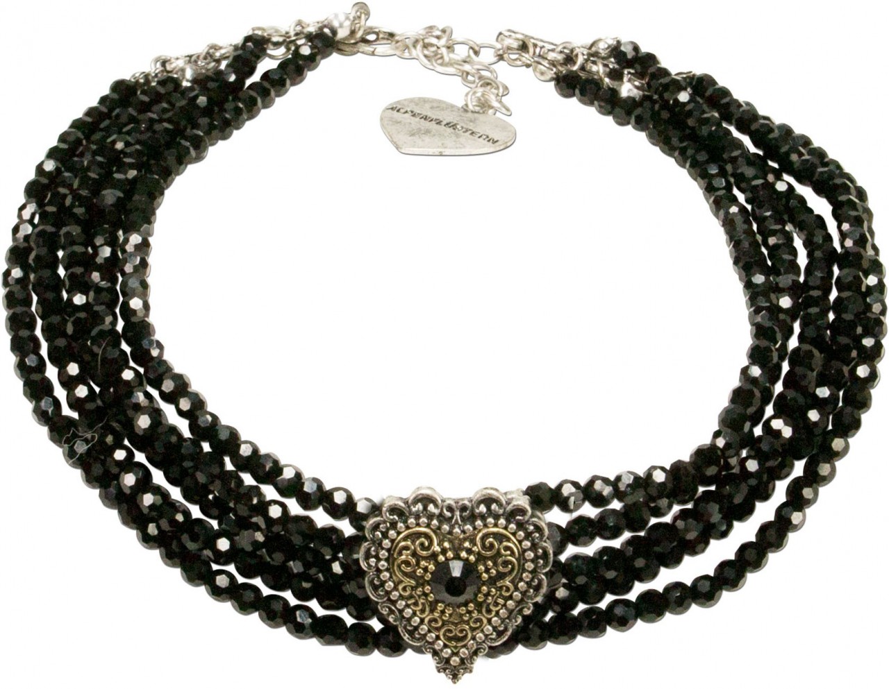 Perlen-Kropfkette Lara schwarz