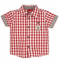 Voorvertoning: Geruit hemd 'Gipfelkraxler' rood-wit