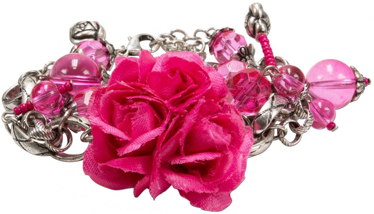 Blüten-Armband Rosi pink