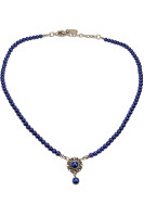 Anteprima: Perlen-Halskette Helena blau