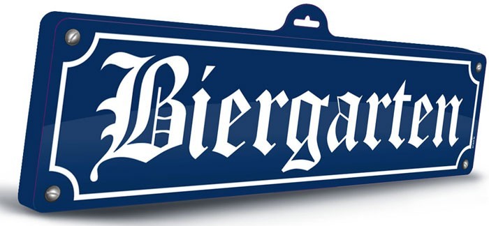 Biergarten Schild