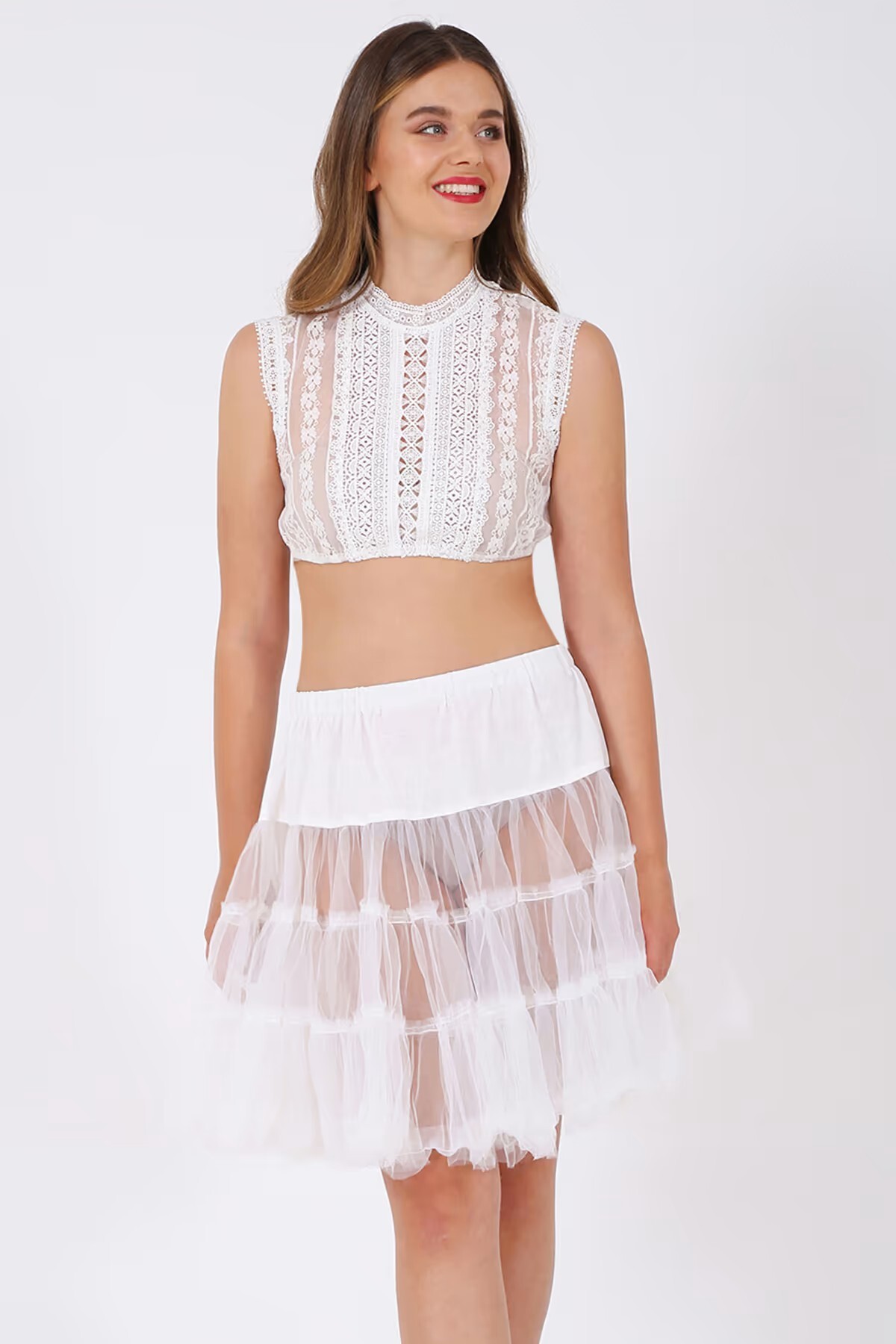 Jong letterlijk Hilarisch Petticoat in witte 50cm | Dirndl.com