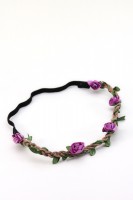 Vorschau: filigranes Haarband mit kleinen lila Blüten