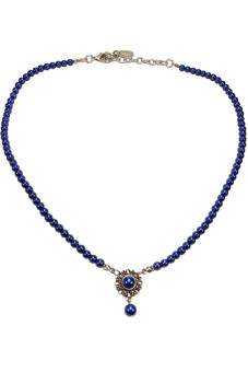 Perlen-Halskette Helena blau