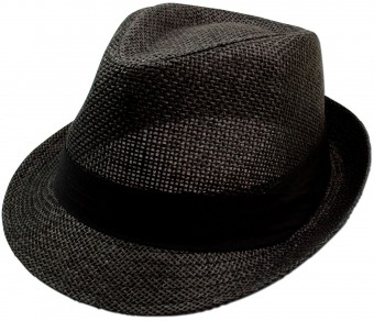 Tradycyjny słomkowy kapelusz zwykły czarny
