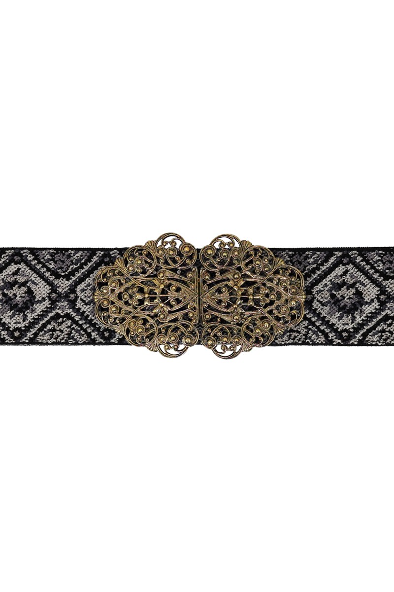 Traditional belt Ella black gold