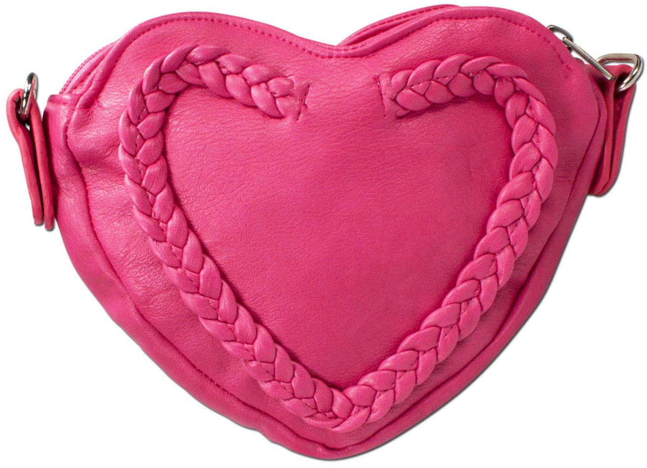 Vorschau: Trachten Herztasche Kunstleder pink