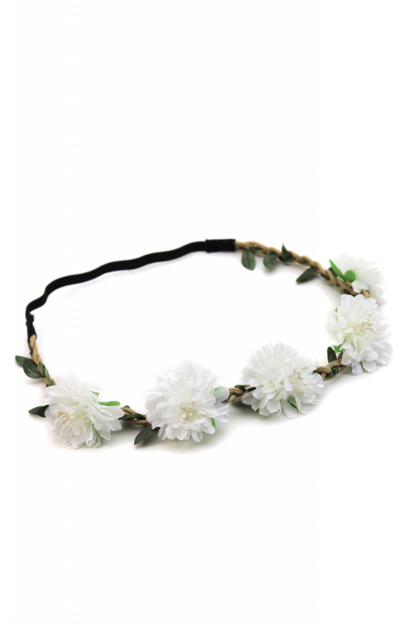 Haarband mit weißen Sommerblüten
