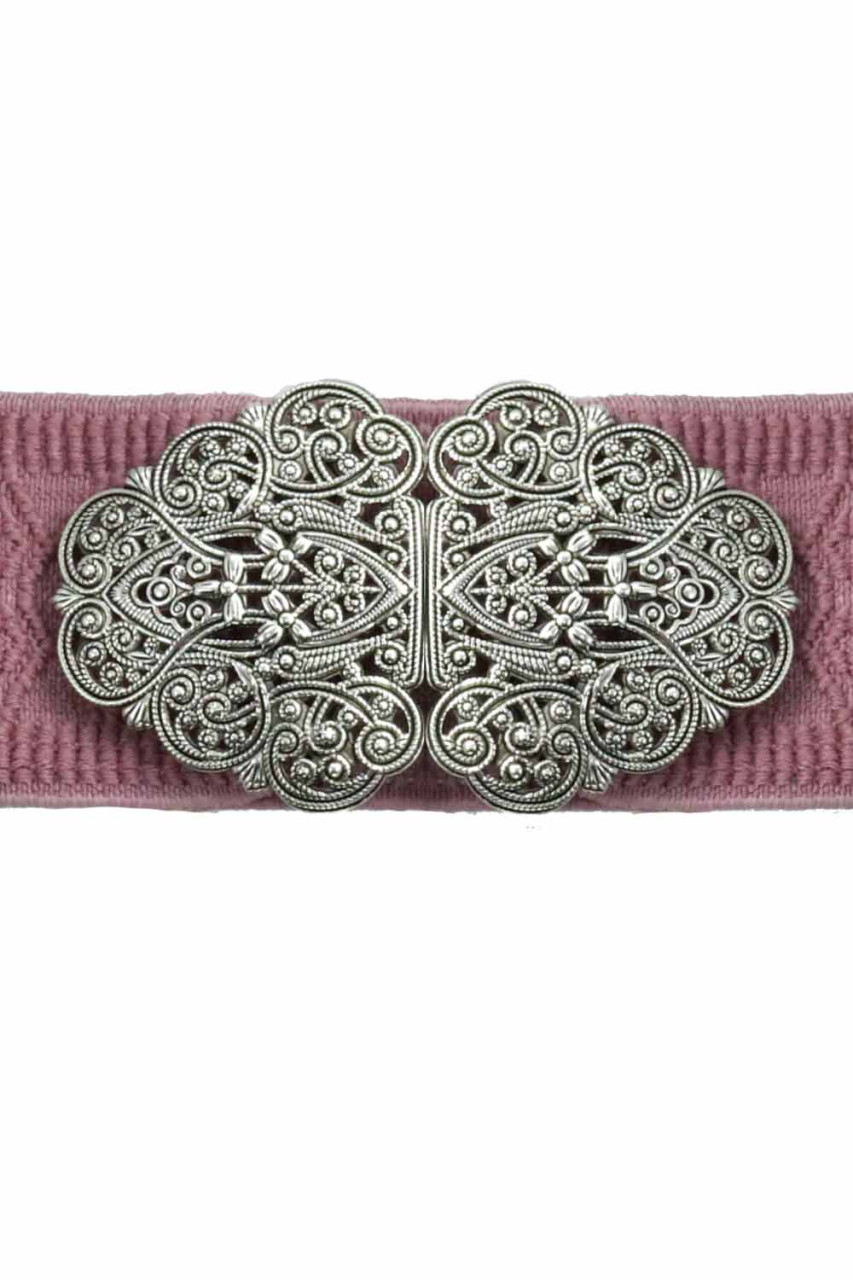 Traditional Belt Sara light pink silver