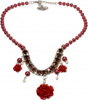 Vorschau: Perlenkette Blütentraum rot
