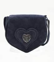Vorschau: Wildledertasche in Herzform blau