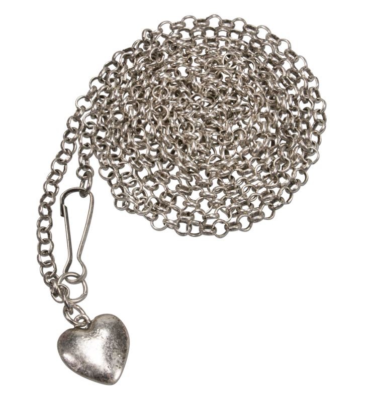 Curb chain in silver 150cm