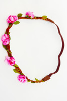 Vorschau: filigranes Haarband mit kleinen rosa Blüten
