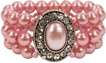 Bracelet en perles Madeleine rose clair