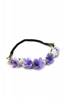 Vorschau: Haarband mit lila Frühlingsblüten