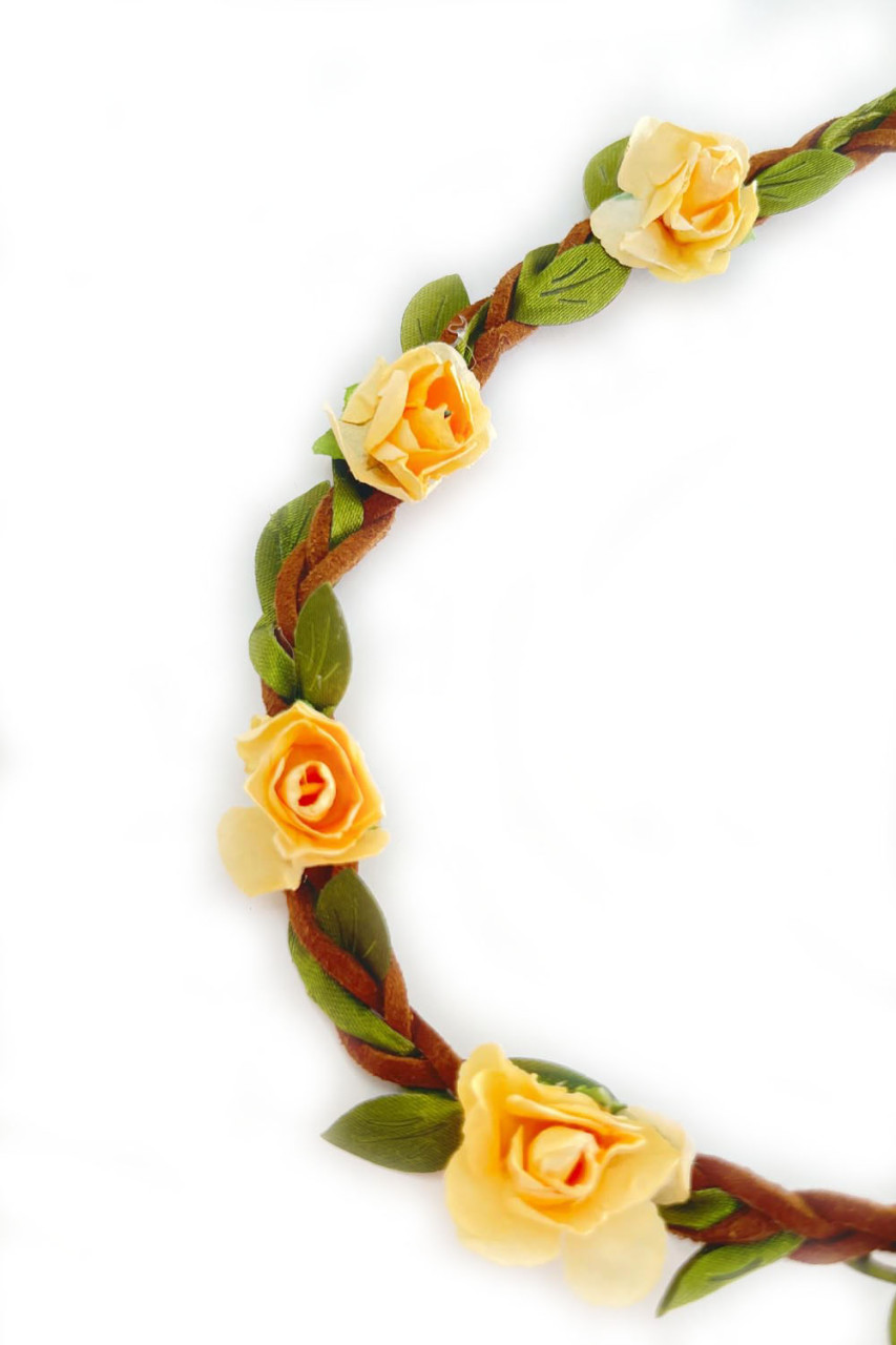 Filigree Hairband with small yellow Flowers