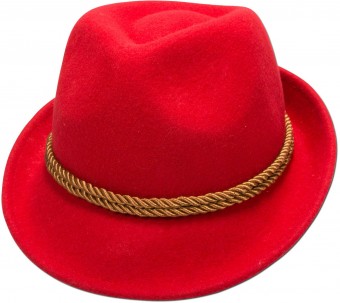 Chapeau en feutre Ronja rouge