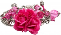 Vorschau: Blüten-Armband Rosi pink