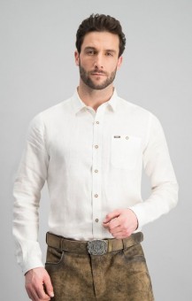 Chemise traditionnelle Vincent en blanc