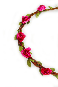 Filigree Hairband with small pink Flowers