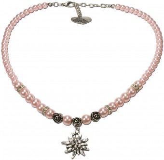 Traditional Necklace small Edelweiß rosé