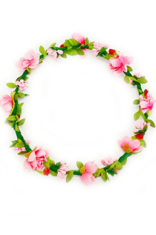 Couronne de fleurs roses