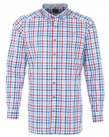 Aperçu: Olymp Hemd Trachtenhemd Modern Fit blau/rot