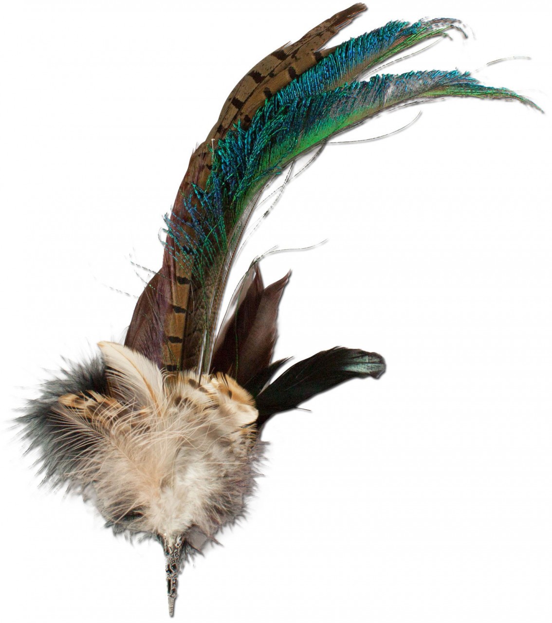 Hat Feather, Brown-Green